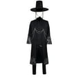 thumbnail image 2 of ZTACE POP Singer Stars Costume - Saija Boys Grim Reaper Black Outfit, Boys Cosplay Suits, Outfits for Halloween Cosplay Party - Black, 150, 2 of 9