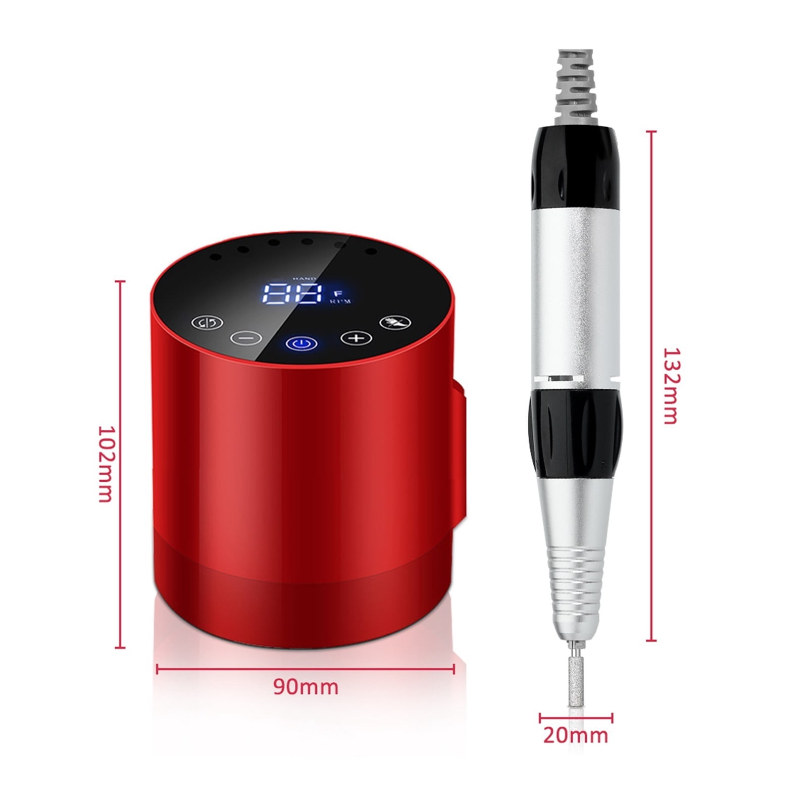 35000RPM Nail Drill Machine, Portable Nail Drill With HD Display, Professional Electric Nail File Manicure Machine With Foot Pedal ,Low Noise