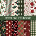 thumbnail image 1 of YAOMOBB Christmas Scrapbooking Paper Pack Double Sided Merry Christmas Scrapbook Paper Set 24Pcs Decorative Craft Christmas Flower Tree Elk Patterned, 1 of 5