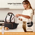 thumbnail image 2 of LOVEVOOK Insulated Lunch Bag For Women,Large Double Deck Adult Lunch Box,Teacher Lunch Tote Bag With Cup Holder,Leakproof Cooler Bag With Adjustable Shoulder Strap For Work Picnic Beach,Larger 15L, 2 of 8