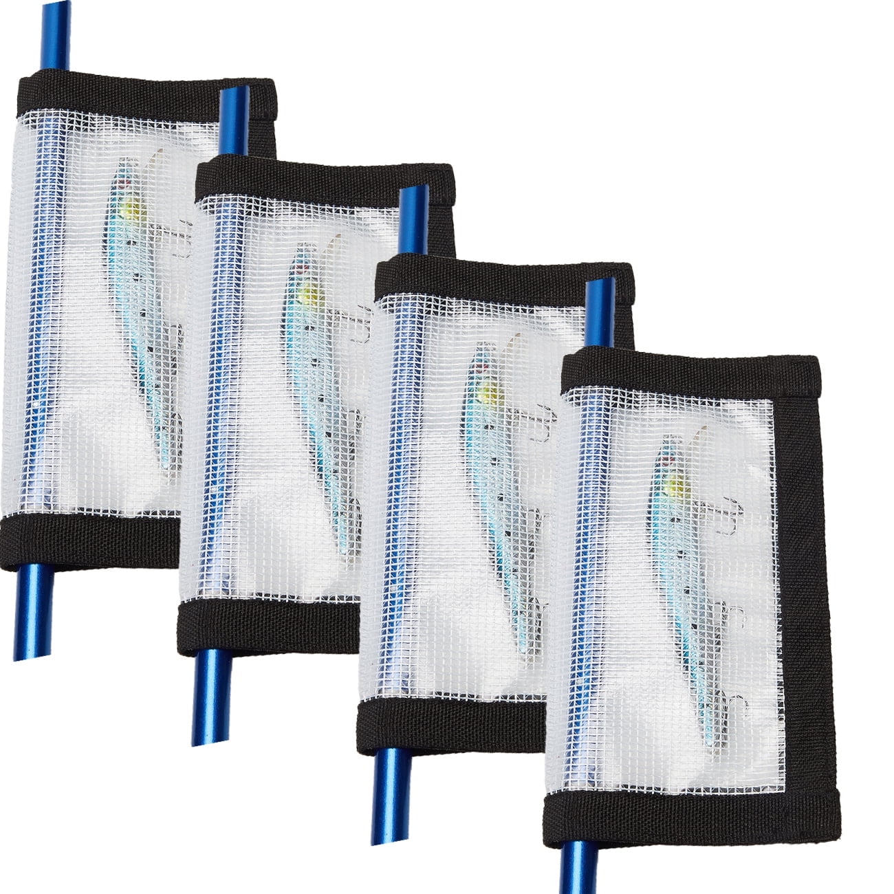 Fishing Lure Protective Covers for Rod Durable Clear PVC Fishing Lure Wraps Black 4 Pack