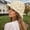 Beige, variant on CHENge Women's Soft Straw Summer Hat Wide Brim Breathable Beach Bucket Cap For Outdoor Travel Gardening