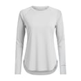 thumbnail image 4 of Dresfit Womens Sun Shirts Crew Neck Upf 50+ Rash Guard 2026 Summer Long Sleeve Quick Dry Breathable Golf Shirts Solid Lightweight Side Split Tops XL, 4 of 6