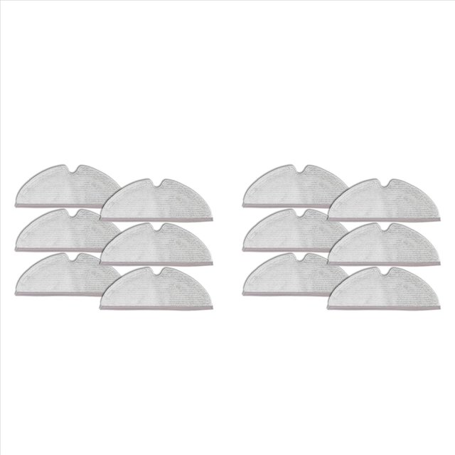 Reemplazo de Paños de Mopa para S5 Max S6 Pure S6 Max S5 S51 S50 S55 E25 E35 Piezas de Robot Aspirador, 12 Piezas