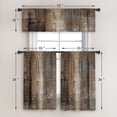 thumbnail image 3 of Xsinufn Modern Indoor Abstract Brown Kitchen Curtains, 36" x 26" (3 Panels), 3 of 5