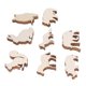thumbnail image 4 of Juego de 48 piezas de rodajas de madera con forma de animales para hacer adornos y decoraciones de bricolaje, perfecto para que los niños y los amigos creen de forma creativa con la, 4 of 8