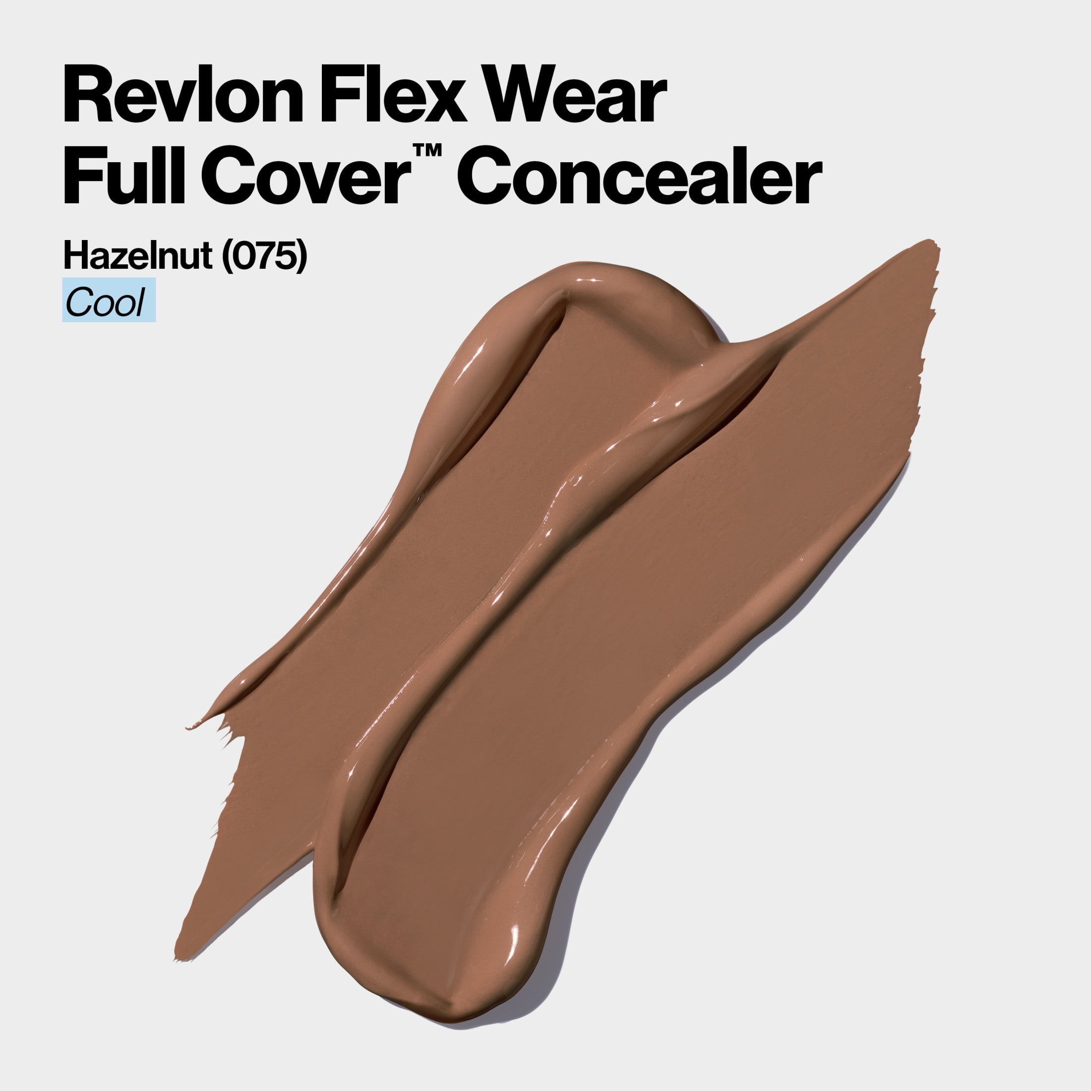 (2 pack) Revlon ColorStay Flex Wear Concealer, Full Coverage, 24HR Wear, 075 Hazelnut, 0.34 fl oz