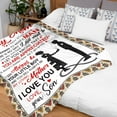 thumbnail image 2 of Custom To My Mom Blanket from Son – Personalized Fleece Throw Blanket with Love Message – Cozy Mother’s Birthday, Christmas Gift – Soft And Warm for Bed, Sofa or Couch, 2 of 6