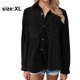 thumbnail image 2 of Camisa de pana de moda para mujer, camisa informal de manga larga con botones (negro) Zhivalor BST3000187-4, 2 of 6