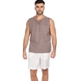 thumbnail image 2 of COOFANDY Men's Flat Front Linen Shorts Lightweight Drawstring Summer Beach Shorts, 2 of 5