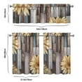thumbnail image 6 of Rustic Floral Print Curtains 36 Inch Short - 3 Panel Vintage Country Set with Bohemian Wildflowers, Rod Pocket Window Treatment for Farmhouse Decor, 6 of 6