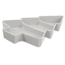 HORIALENCE Christmas Tree Shape 1Pack Fruit Plate for Home Use and Portable Serving in Grey Plastic