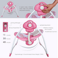 thumbnail image 6 of Yadala Baby Swing, Foldable Baby Swing for Infants with Adaptable Speeds, Music, 0-9 Months, Pink, 6 of 6