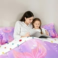 thumbnail image 5 of Manfei Child Teens Kawaii Mermaid Princess Bedding Comforter Set 2pcs,Cartoon Animal Twin Comforter Sets Microfiber,Dreamy Gradient Breathable Bedding Set,Microfiber Bedroom Decor,Reversible, 5 of 8