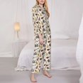 thumbnail image 3 of Fuzoiu Guitar Print Women's Long-Sleeved Pajama,Lounge Button Down Nightwear,Womens Notch Collar Pajama Set-XX-Large, 3 of 7