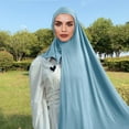 thumbnail image 2 of Prolriy Head Scarf Muslim Head Scarf Solid Color Long Scarf Wrap Scarves Cotton Scarf for Women Fashion Scarf for Women N, 2 of 4
