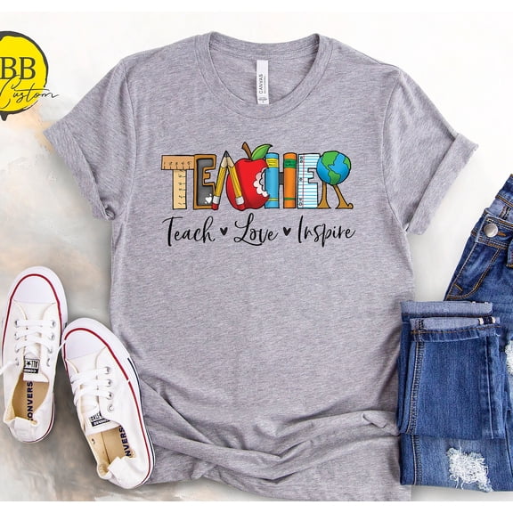 Teach Love Inspire Teacher Shirt: Teacher'S Day TSHIRT All Size S-5XL