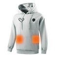 thumbnail image 2 of YOIAVAIOY Men's Heated Hoodie USB Powered Electric Hooded Sweatshirts Heart Graphic Stylish Pullover Heating Warm Hoodie Sweatshirt Gray XXL, 2 of 7
