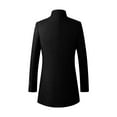 thumbnail image 4 of Njoeus Mens Trench Coat Slim Fits Fall Winter Single Breasted Pea Coat Warm Woolen Blends Overcoat S-XXL, 4 of 5