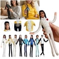 thumbnail image 6 of Pop Culture Music Legend Plush Figure with Bendable Wire Skeleton Poseable Star Doll for Home Decor Creative Display, Signature White Jacket, 6 of 7