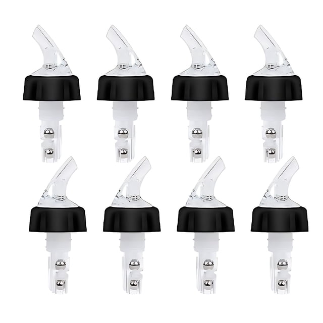 Moyic Vertedor de botellas medido automático, 8 pack/lote, experiencia fácil de beber, vertedores de botellas Barra de herramientas