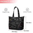 thumbnail image 4 of Math Equations Colorful Graphs Black Pattern Travel Tote Bags for Women Carry On,Large Weekender Bags for Women Travel,Multi Functional Duffle Bag for Work,Shopping,Sports, 4 of 5