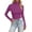 Dark Purple, variant on Fgnfyis Womens Tops Long Sleeve High Neck Shaping Fit Stretch Casual Basic Solid Color Tee T Shirts for Women Sky Blue S