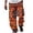 A-Orange468, variant on XIAONU Men's Boho Paisley Print Jogger Pants Elastic Waist Drawstring Casual Trousers Colorful Bohemian Daily Pant
