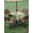 thumbnail image 5 of Square Outdoor Tablecloth with Umbrella Hole Vintage Butterfly Roses Outside Table Cloth Waterproof Patio Table Cover Spring Botanical Floral Zipper Tablecloths for Picnic Party Camping 60x60 Inch, 5 of 8