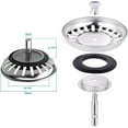 thumbnail image 2 of Kitchen Sink Plug 78mm,Universal Kitchen Sink Filter,Universal Stainless Steel Sink Plug-Sink Drain/Washbasin-Kitchen Sink Strainer, 2 of 5