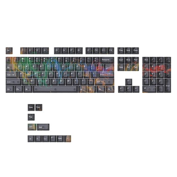 7829 Clear PC Gaming Keycaps Full Set 115 Keys Original Profile Shine Through