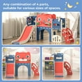 thumbnail image 5 of NYEEKOY 9 in 1 Large Toddler Slide Set for 1-8 Kids, Toddler Climber Slide Playset with Slide, Climber Pedals, Telescope, Riss Toss Basketball Hoop and Balls, Indoor Outdoor Freestanding Slides, 5 of 12