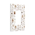 thumbnail image 2 of Kll Coffee Wall Plate,Gloss Finish,Standard Size 1 - 5" X 3", Polycarbonate Thermoplastic,Electric Receptacle Plug Covers, 2 of 8