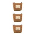 thumbnail image 3 of maskred Wallets Cartoon Floral Zipper Cases Small Money Purses Key Embroidery Fashionable Bags Gift Girl Brown None 3Set, 3 of 6