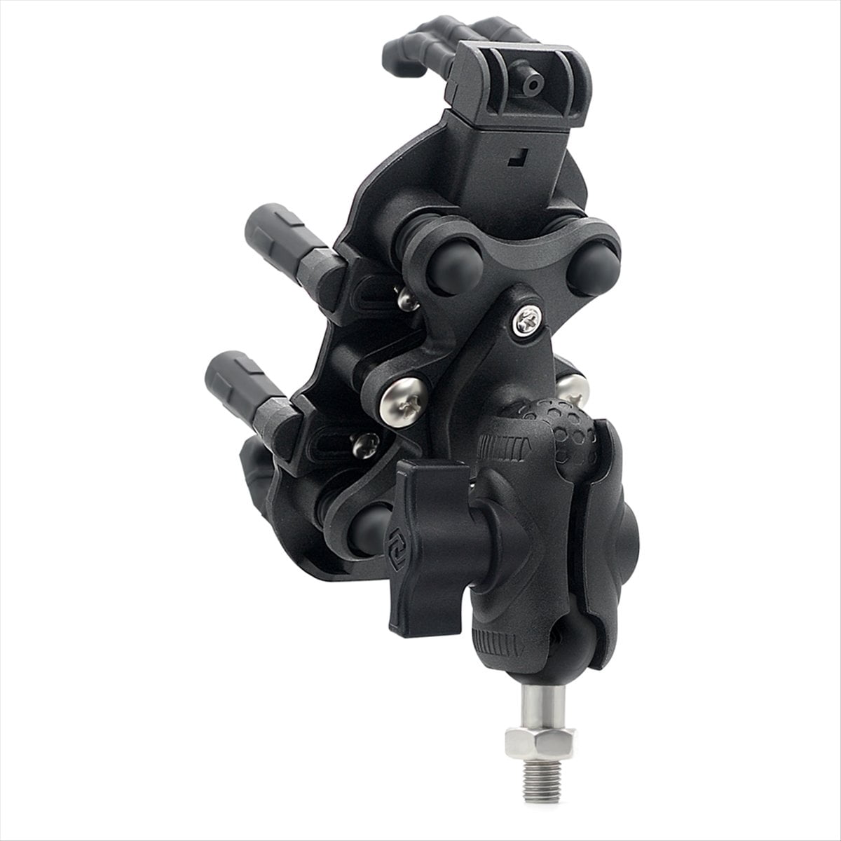Motorcycle Fork Stem Phone Mount with Vibration Dampener, Adjustable Motorcycle Cellphone Holder Screw Mount - M8