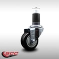 thumbnail image 2 of 3 Inch SS Black Poly Wheel Swivel 1-5/8 Inch Expanding Stem Caster SCC, 2 of 2