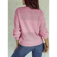 thumbnail image 5 of Chase Secret Womens Sweaters Casual Long Sleeve V Neck Lightweight Corchet Pullover Sweater Tops, 5 of 7