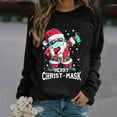 thumbnail image 4 of Femmes de Noël Pullover Graphique Imprimé Sweat-Shirt de Mode Mi-Longue Veste à Capuche Doux Outwear Longue Sleeve Fermeture Blouse Col Rond Hiver Cardigan, 4 of 6