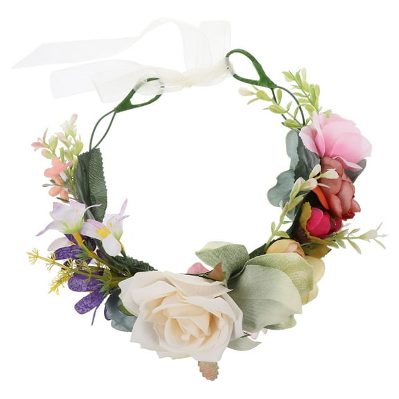 OUNONA Floral Headdress Multi-Color Fabric Elegant Wedding Headwear