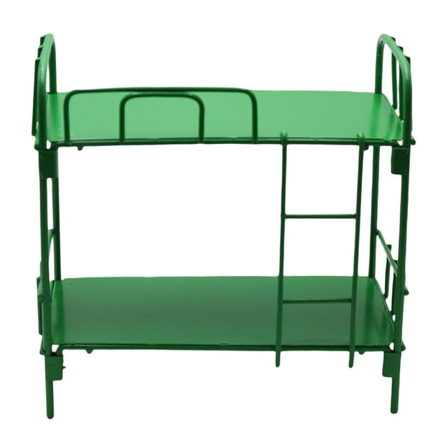 lionlar Doll Bunk Furniture Toy Bunk Beds Stackable for Crafts DIY Model Green