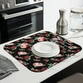 thumbnail image 5 of Microfibre Drying Mat for Kitchen Pioneer Dish Drying Drainer Mat Absorbent Colorful Floral Drying Mat Washing Up for Glass, Plate & Cup 16inch X 18inch, 5 of 7