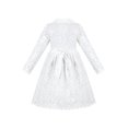 thumbnail image 2 of Robe Fille Blanche Dentelle Florale Perle Princesse Mariage Soirée Formelle 8 Ans, 2 of 6