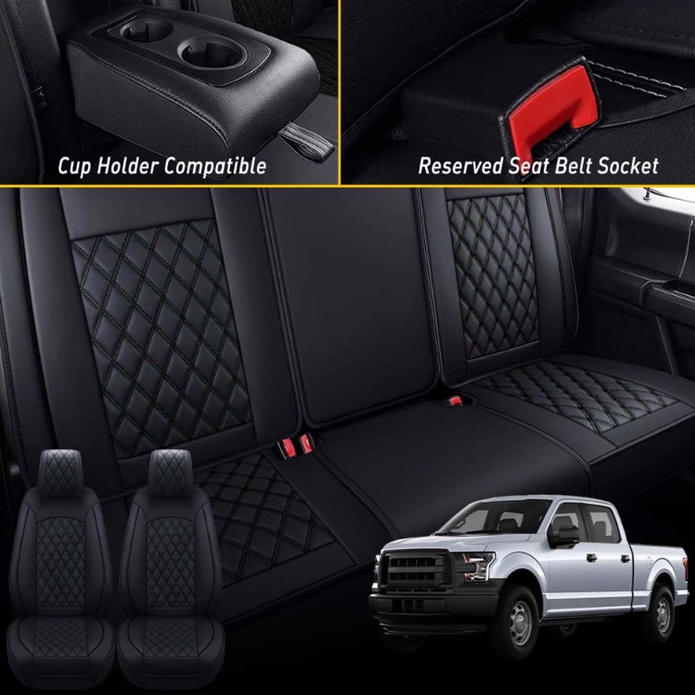 Car Seat Covers Full Set With Waterproof Leather Fit for 2009 to 2023