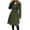 Army Green, variant on Women'S Trench Coat Fashion Lapel Double Breasted Thick A Line Pea Coats Jacket with Pockets White XXL