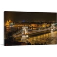 thumbnail image 1 of ARTCANVAS Budapest Capital of Hungary Chain Bridge and Parliament Night View Canvas Art Print - Size: 26" x 18" (0.75" Deep), 1 of 9