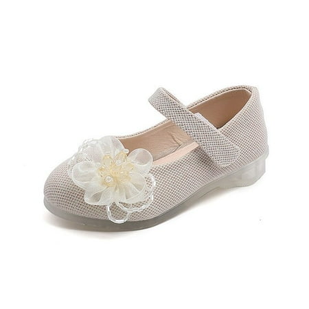 

DancePeanut Spring Kids Girls Elegant Flower Hook & Loop Casual Shoes Children Girls Breathable Flats Size 21-30