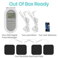 thumbnail image 6 of Vive TENS Unit Digital Pulse Massager – EMS & Muscle Stimulator for Pain Relief Therapy, Back, Body, Recovery & Cramps – Rechargeable with 4 Reusable Pads & Adjustable Intensities, 6 of 9