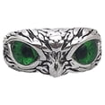 thumbnail image 2 of Anillo de ojo de búho Qarigey retro Aleación duradera tamaño ajustable color Verde, 2 of 6