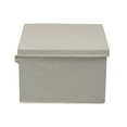 thumbnail image 7 of Household Essentials Square KD Storage Box With Lid, 15”x15”x10”, Breathable Canvas Sides With Sturdy Sides, Perfect for Closet or Storage Room Organization, Includes Handle for Easy Access, Natural, 7 of 7