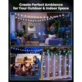 thumbnail image 4 of Solar String Lights Outdoor 60 Led 35.6 Feet 8 Lighting Modes Globe Waterproof Solar Powered Patio Lights for Garden Yard Porch Wedding Party Decor (Pure White), 4 of 8